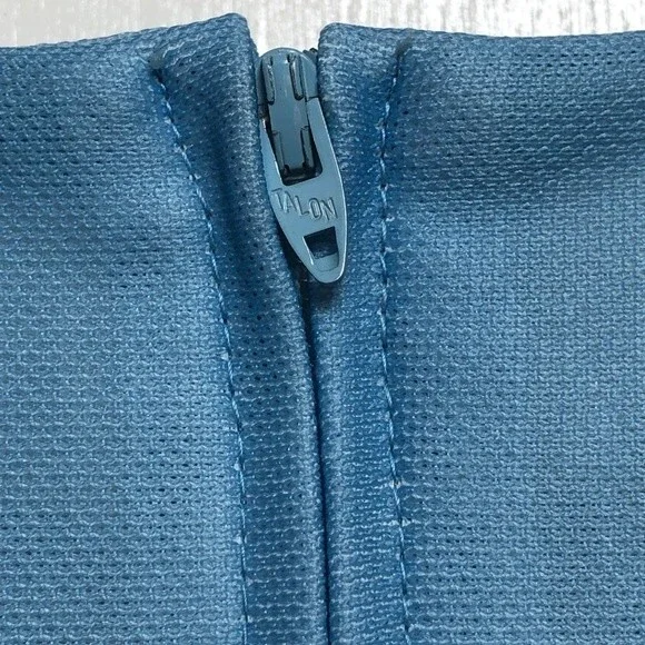 Vintage Maxi Dress Womens XS Blue Orange Floral 100 Parkhouse Dallas Cape Sleeve - Picture 9 of 10